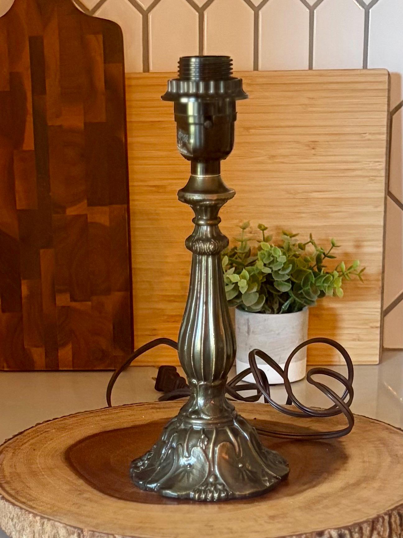 Vintage Bronze Lamp - Etsy