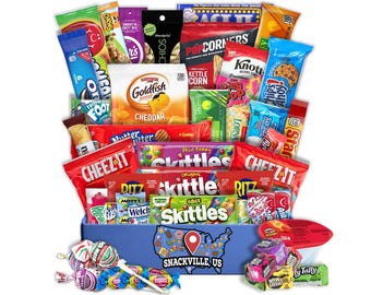Snackville Original Snack Box (6 Pounds) Variety Pack | Full-Size Snacks and Candy