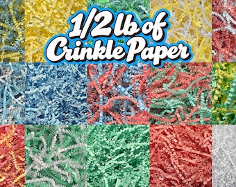1/2 lb (8oz) Crinkle Paper Filler for Gift Baskets | Decorative Packaging
