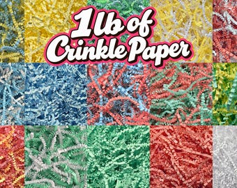 1 lb (16oz) Crinkle Paper Filler for Gift Baskets | Decorative Packaging