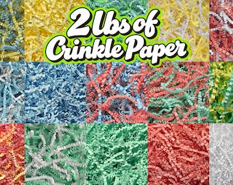 2 lb (32oz) Crinkle Paper Filler for Gift Baskets | Decorative Packaging