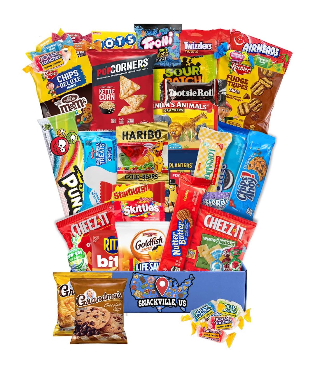 Sampler Snack Box Snackville Super Sampler Snack Box (4 Pounds) Variety Pack | Full-size ...