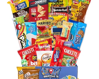 Snackville Super Sampler Snack Box  (4 Pounds) Variety Pack | Full-Size and Mini Snacks