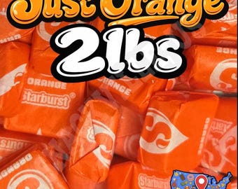 2lbs of Orange Starburst Orange Fruit Chewy Candy Gift Snackville, US