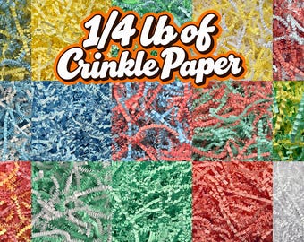 1/4 lb (4oz) Crinkle Paper Filler for Gift Baskets | Decorative Packaging