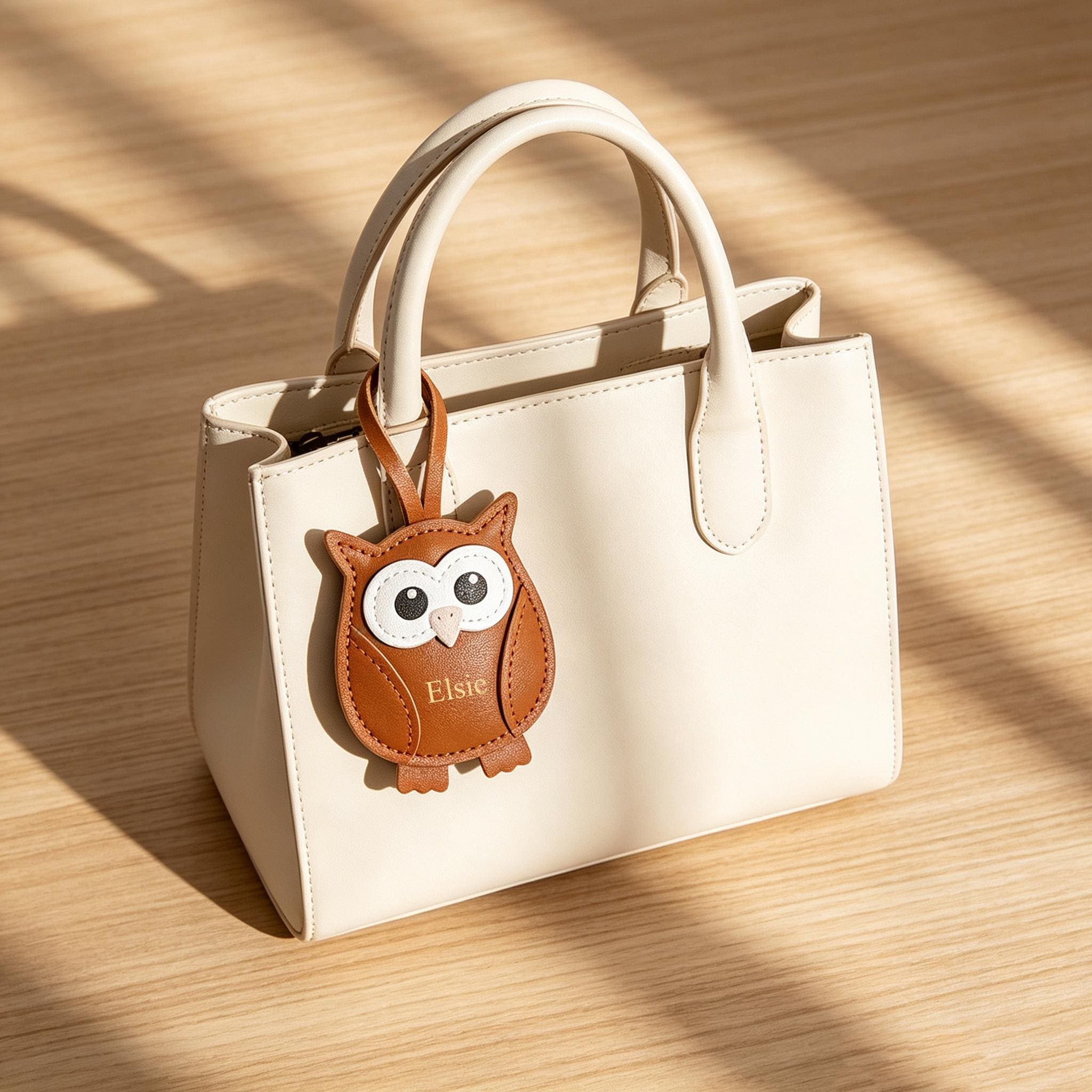 Custom Engraved Initial Owl Bag Charms | Handmade Personalized Owl Keychains | Small Graduation Souv