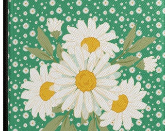 Green Daisy Kindle Case, Floral Kindle Cover, Kindle Paperwhite Case, Cottagecore Kindle Case, Daisy Flower Kindle Cover, Book Lover Gift
