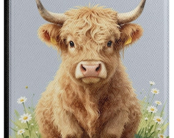 Highland Cow Kindle Case, Cute Cow Kindle Cover, Kindle Paperwhite Case, Farmhouse Kindle Case, Animal Lover Gift, Book Lover Gift