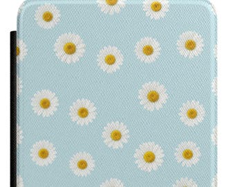 Blue Daisy Kindle Case, Floral Kindle Cover, Kindle Paperwhite Case, Cute Daisy Flower Kindle Case, Book Lover Gift for Her