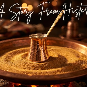 Handcrafted Copper Turkish Coffee Pot, Authentic Turkish Coffee, Authentic Cezve with Brass Handle, Coffee Gift Box