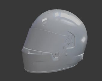 Modèle 3D de casque de course Bell RS7 Pro - Design pour sports mécaniques prêt à imprimer et à jouer