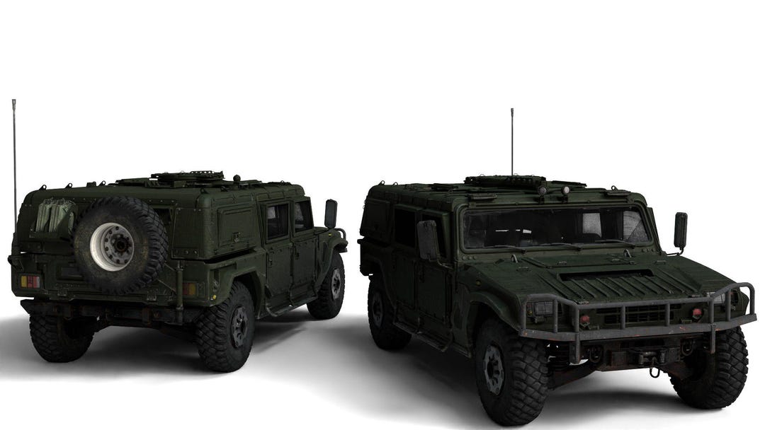 Am General Hmmwv Rigged Military Humvee 3D Model High Detail Game ...