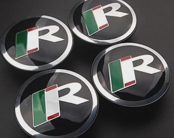 Jaguar R Wheel Center Caps Set of 4 | 59mm Hub Caps Replacement | Alloy Rim Cover