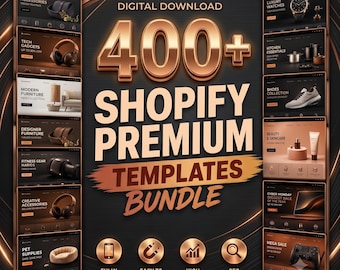 400+ Shopstifte Bezahlte Theme Vorlagen Mega Bundle | eKommerce Website Themes Kompletter Shop