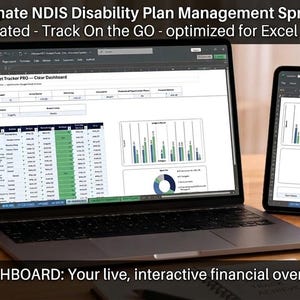 The Ultimate NDIS Budget Tracker | Automated Excel Sheets | Disability Plan Management Spreadsheet | Live Dashboard & Forecast