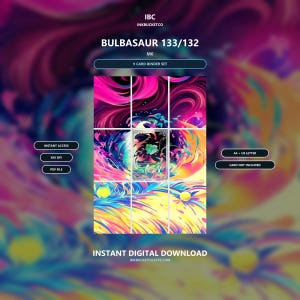 Bulbasaur 133/132 Extended Binder Art | Digital Download