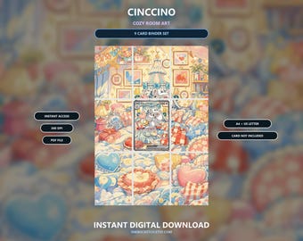 Cinccino ex 119/086, Arte para carpeta extendida, Exhibidor imprimible de 9 tarjetas, Descarga digital