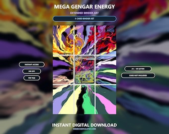 Mega Gengar ex 284/217 Extended Binder Art Display (Digital Download)