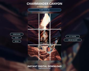 Charmander 168/165 AR Extended Binder Art Display (Digital Download)