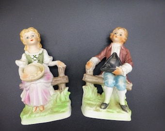 Vintage Norleans Japan Piar of Porcelain Figurines - Etsy