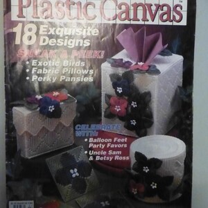 Quick & Easy Plastic Canvas Magazine #30 Fancy Basket, Balloon Feet, Letter Keeper etc.