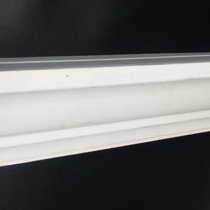 White Wooden Floating Shelf 18” w x 5.25” D x 3.5”H W/Plate Groove EUC