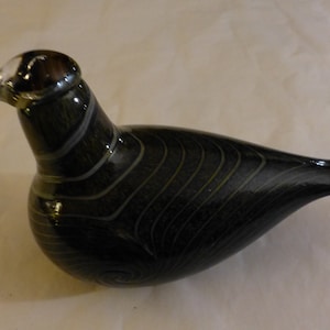 Oiva Toikka Iittala Nuutjarvi Rare Finnish Art Glass Northern Duck Bird Signed