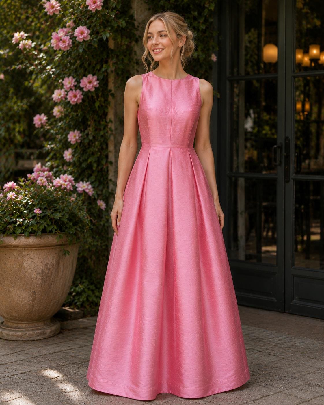 Candy Pink Bridesmaid Dress