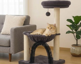 Multi-Level Cat Tower, Sisal Scratching Posts, Cozy Condo Furniture