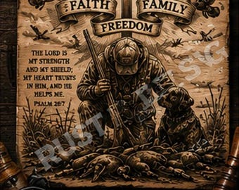 Faith Family Freedom Duck Hunting SVG | Christian Outdoorsman Digital File