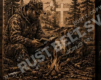 Christian Hunting SVG | Psalm 37:23 Faith Outdoorsman Design (Digital File)