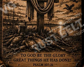 Christian Hunting SVG | Rustic Faith Outdoorsman Digital File (Psalm 107:31)