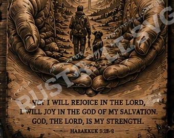 Habakkuk 3:18 Christian SVG | Faith Based Hunting PNG | Rustic Outdoorsman Digital Download