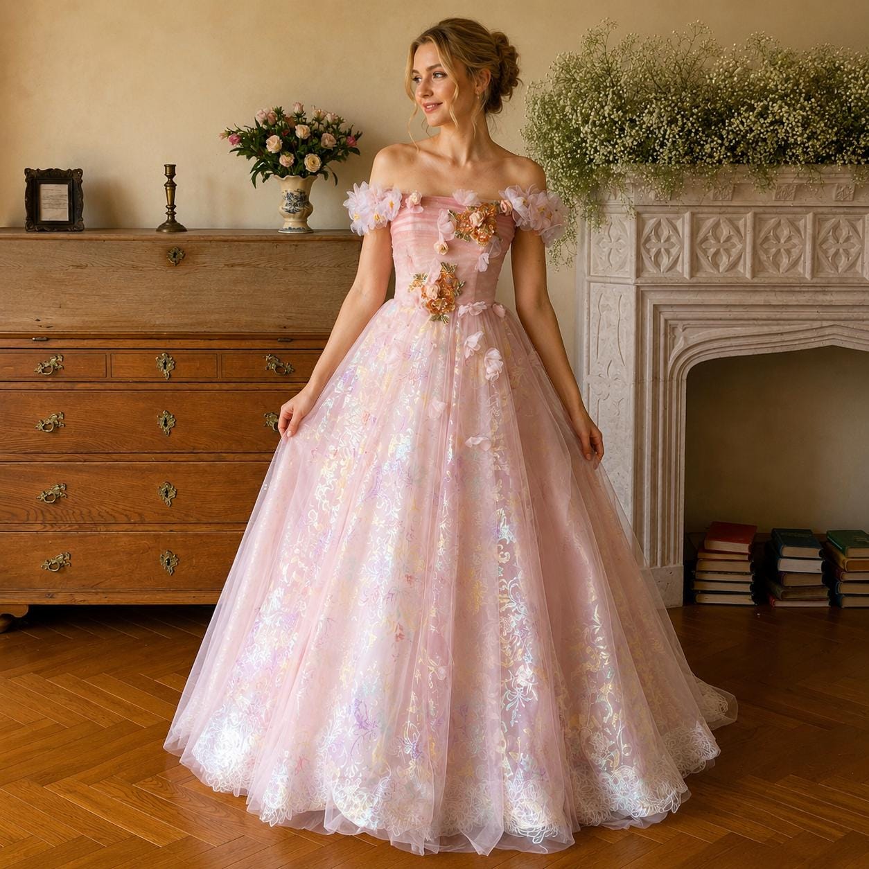 boho hippie prom dress A Line 2