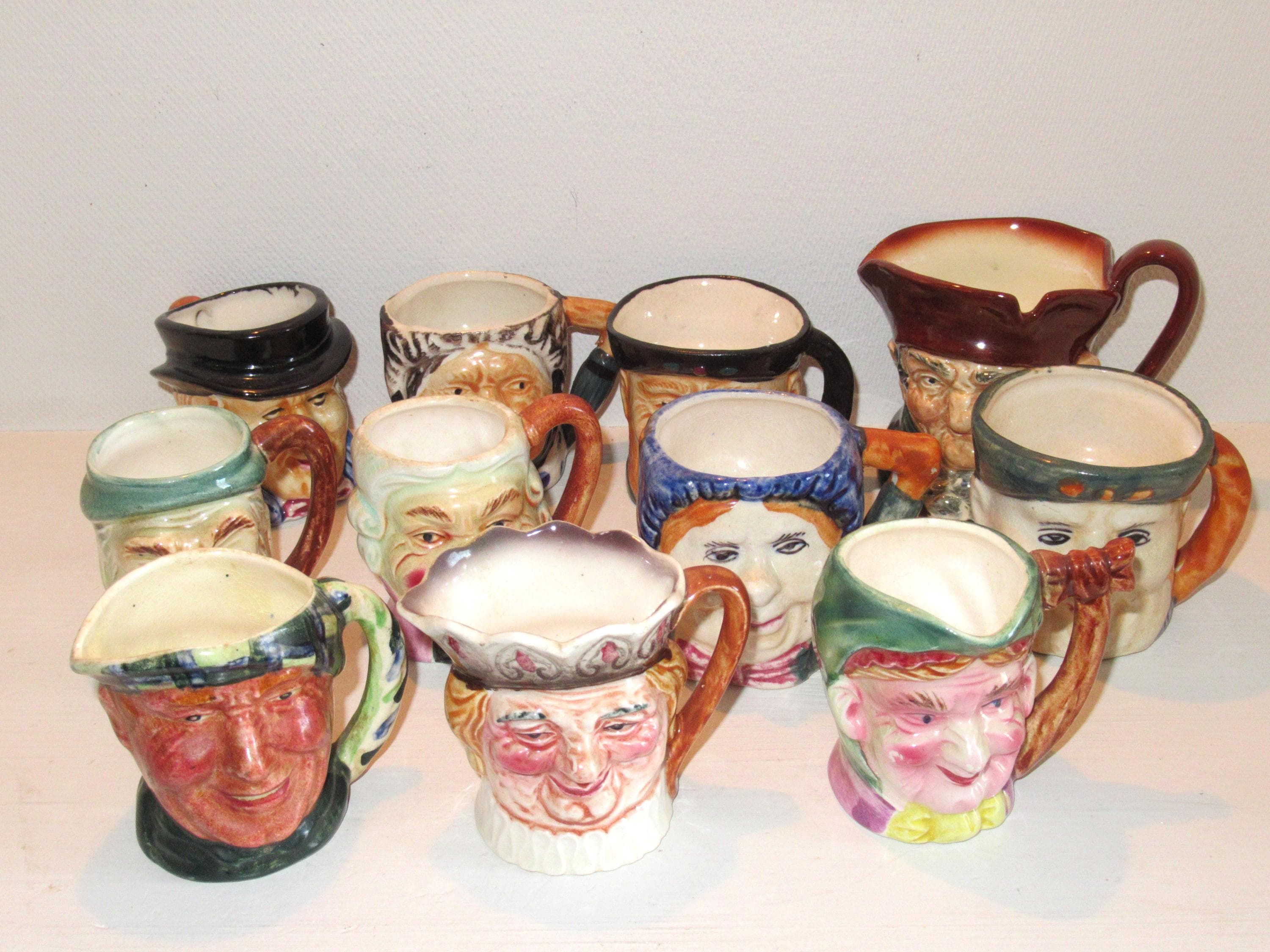 Vintage Mini Toby Mugs - Etsy
