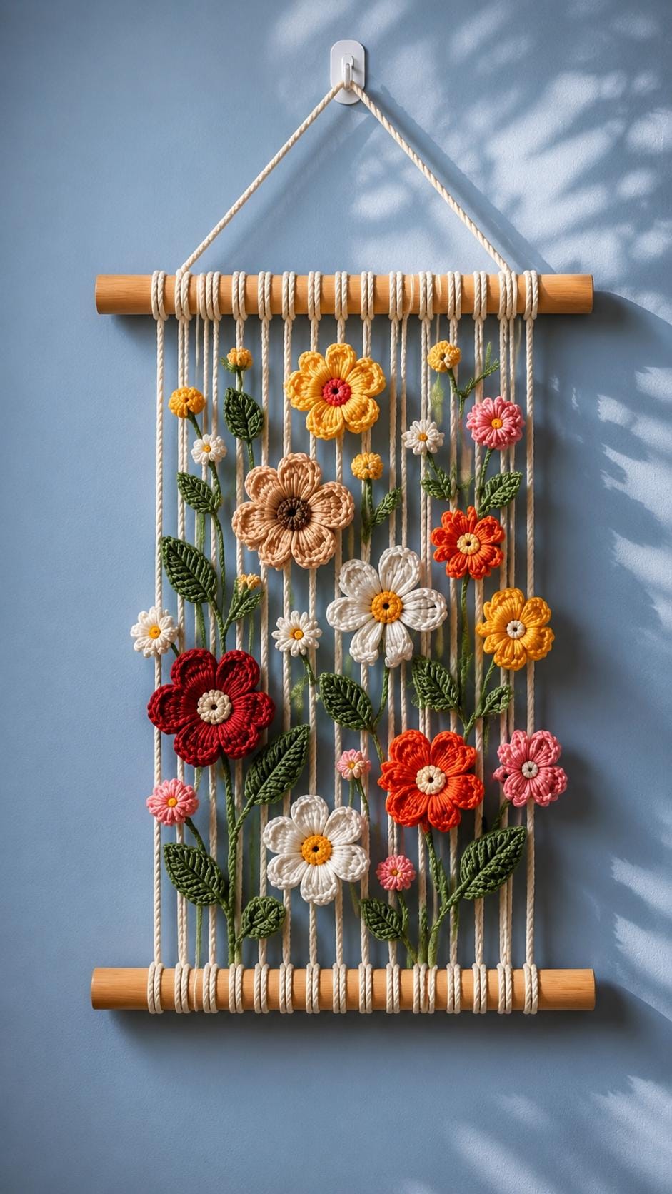 Botanical Blooms Crochet Floral Wall Hanging Pattern for Boho Home ...