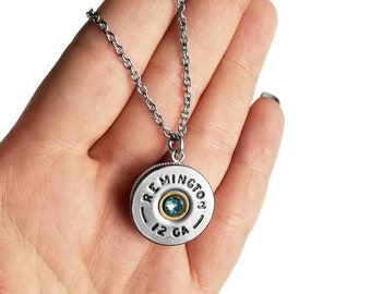 Annie Shotgun Necklace - Shotgun Bullet Necklace - Gun Necklace - Gifts for Her