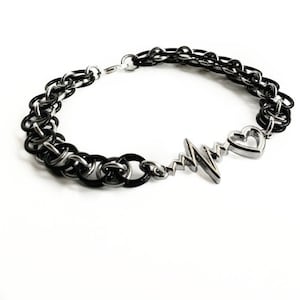 Thin White Line Bracelet - EMS - EKG - Thin Line - Medical
