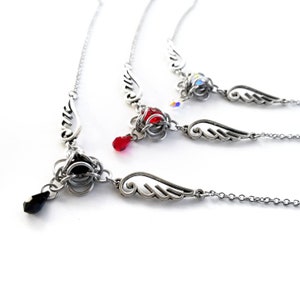 Wings of Fire Necklace Chainmaille Necklace Angel Wing Necklace Chainmaille Jewelry image 5