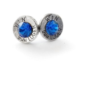 Thin Bullet Stud Earrings image 2