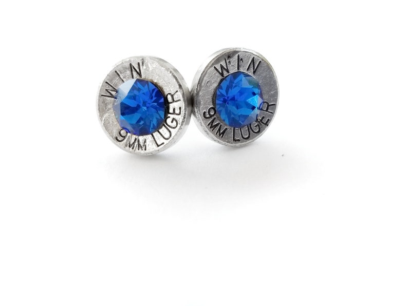 Thin Bullet Stud Earrings image 2