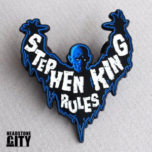 Stephen King Rules Halloween Horror Enamel Pin