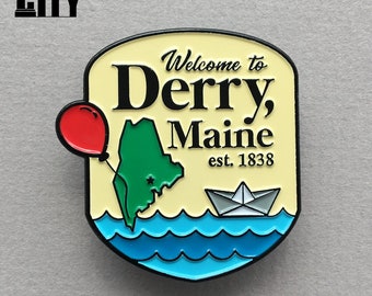 Stephen King IT Welcome To Derry Horror Enamel Pin