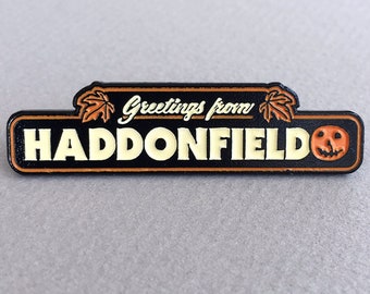 Greetings from Haddonfield Michael Myers Halloween Enamel Pin