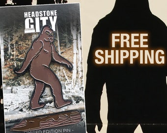 Bigfoot Yeti Horror Enamel Pin