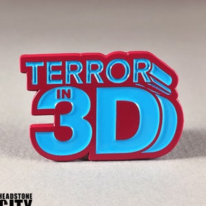 Terror in 3D Horror Enamel Pin