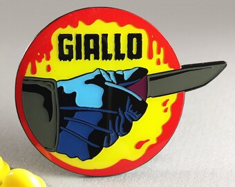 Giallo Halloween Horror Slasher Enamel Pin