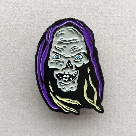 Crypt Keeper Enamel Pin | Tales from the Crypt Horror Pin | 90s TV Spooky Gothic Merch
