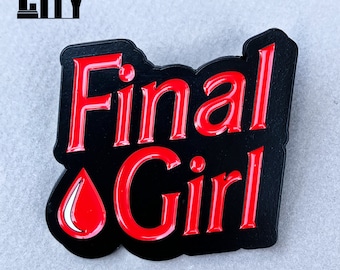 Final Girl Enamel Pin – Horror Movie Pin, Slasher Pin, Soft Enamel, Halloween Gift