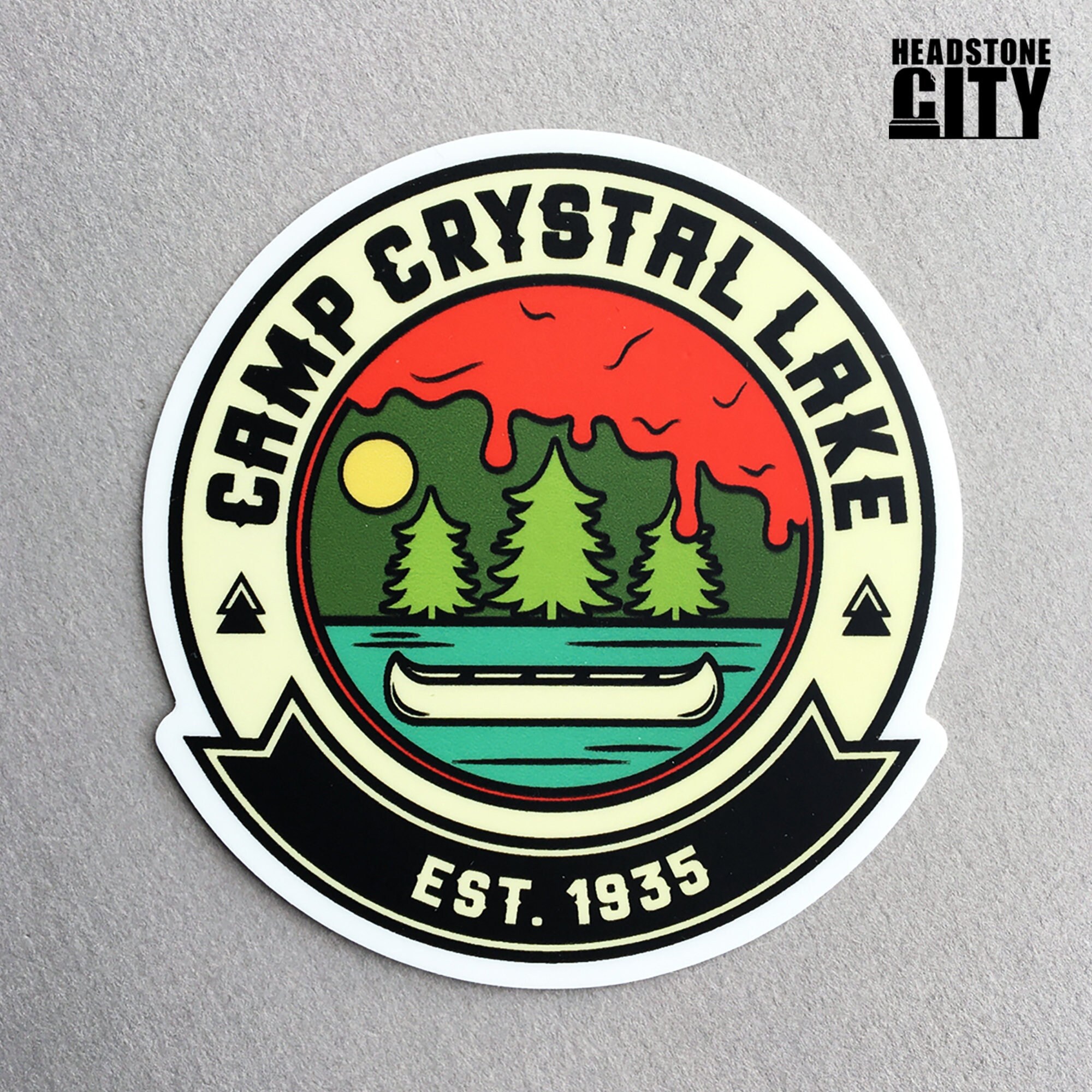 Camp Crystal Lake Horror Sticker - Etsy
